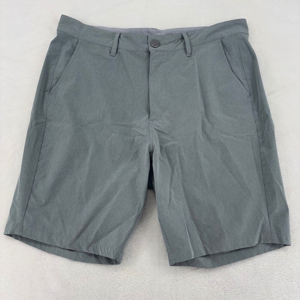 Free Fly Mens Latitude Shorts 36 Gray Heather Performance Stretch Quick Dry 8"